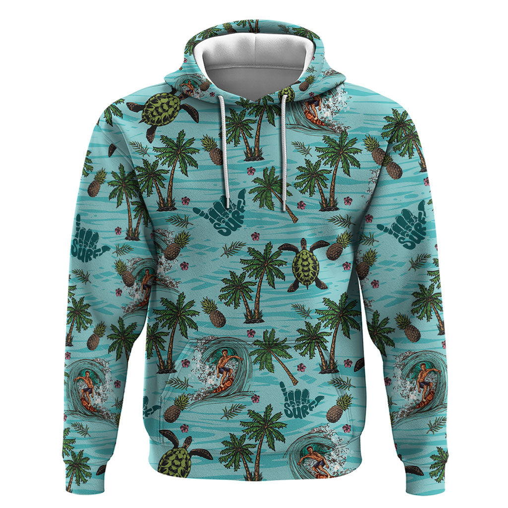 Aloha Hawaii Surfing Tropical Seamless Hoodie