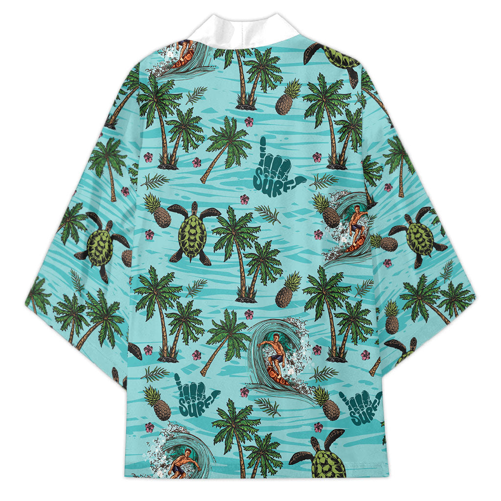 Aloha Hawaii Surfing Tropical Seamless Kimono LT14 - Polynesian Pride