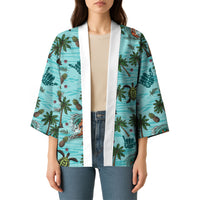 Aloha Hawaii Surfing Tropical Seamless Kimono LT14 - Polynesian Pride