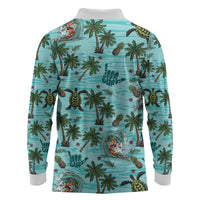 Aloha Hawaii Surfing Tropical Seamless Long Sleeve Polo Shirt LT14 - Polynesian Pride
