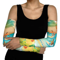 Surfing Paradise Hawaii Arm Sleeves Tropical Flowers Beachy Vibes LT14 - Polynesian Pride