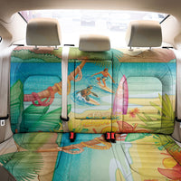 Surfing Paradise Hawaii Back Car Seat Cover Tropical Flowers Beachy Vibes LT14 - Polynesian Pride