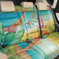 Surfing Paradise Hawaii Back Car Seat Cover Tropical Flowers Beachy Vibes LT14 - Polynesian Pride