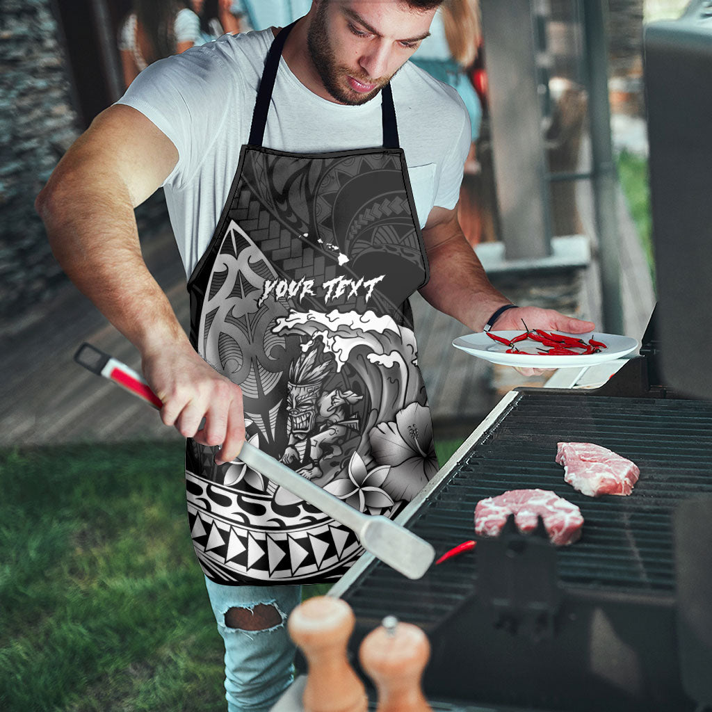 Hawaii Surfing Personalized Apron Born To Surf Tiki Hawaiian Pattern LT14 - Polynesian Pride