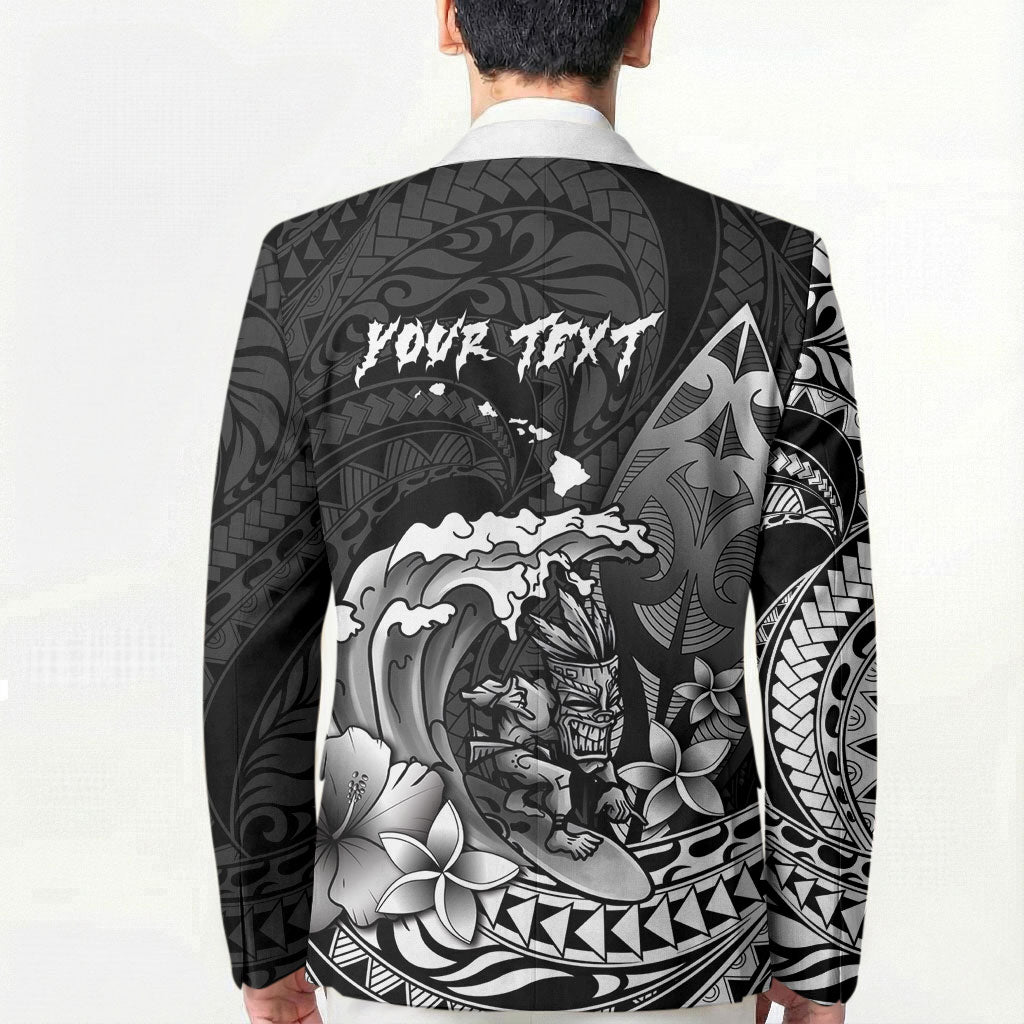 Hawaii Surfing Personalized Blazer Born To Surf Tiki Hawaiian Pattern LT14 - Polynesian Pride