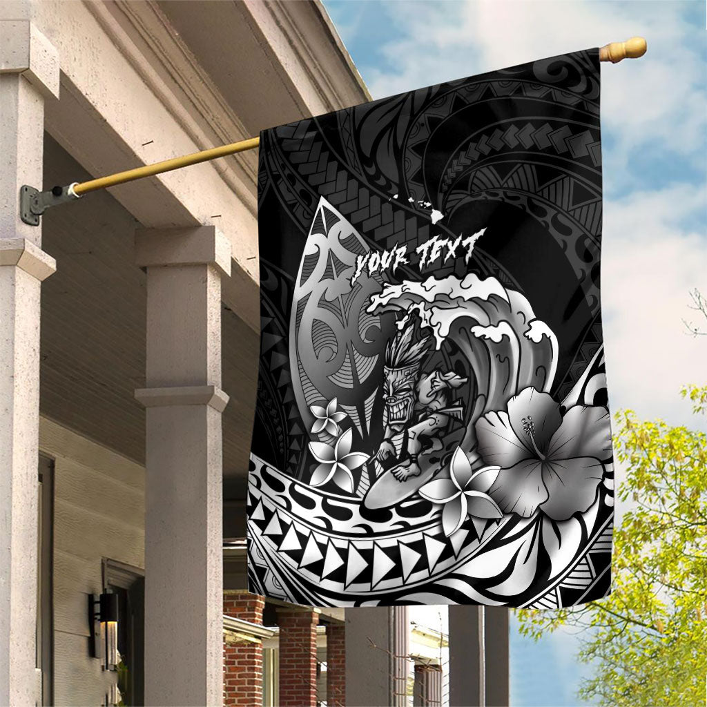 Hawaii Surfing Personalized Garden Flag Born To Surf Tiki Hawaiian Pattern