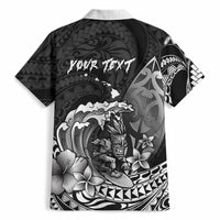 Hawaii Surfing Personalized Hawaiian Shirt Born To Surf Tiki Hawaiian Pattern LT14 - Polynesian Pride