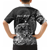 Hawaii Surfing Personalized Hawaiian Shirt Born To Surf Tiki Hawaiian Pattern LT14 - Polynesian Pride