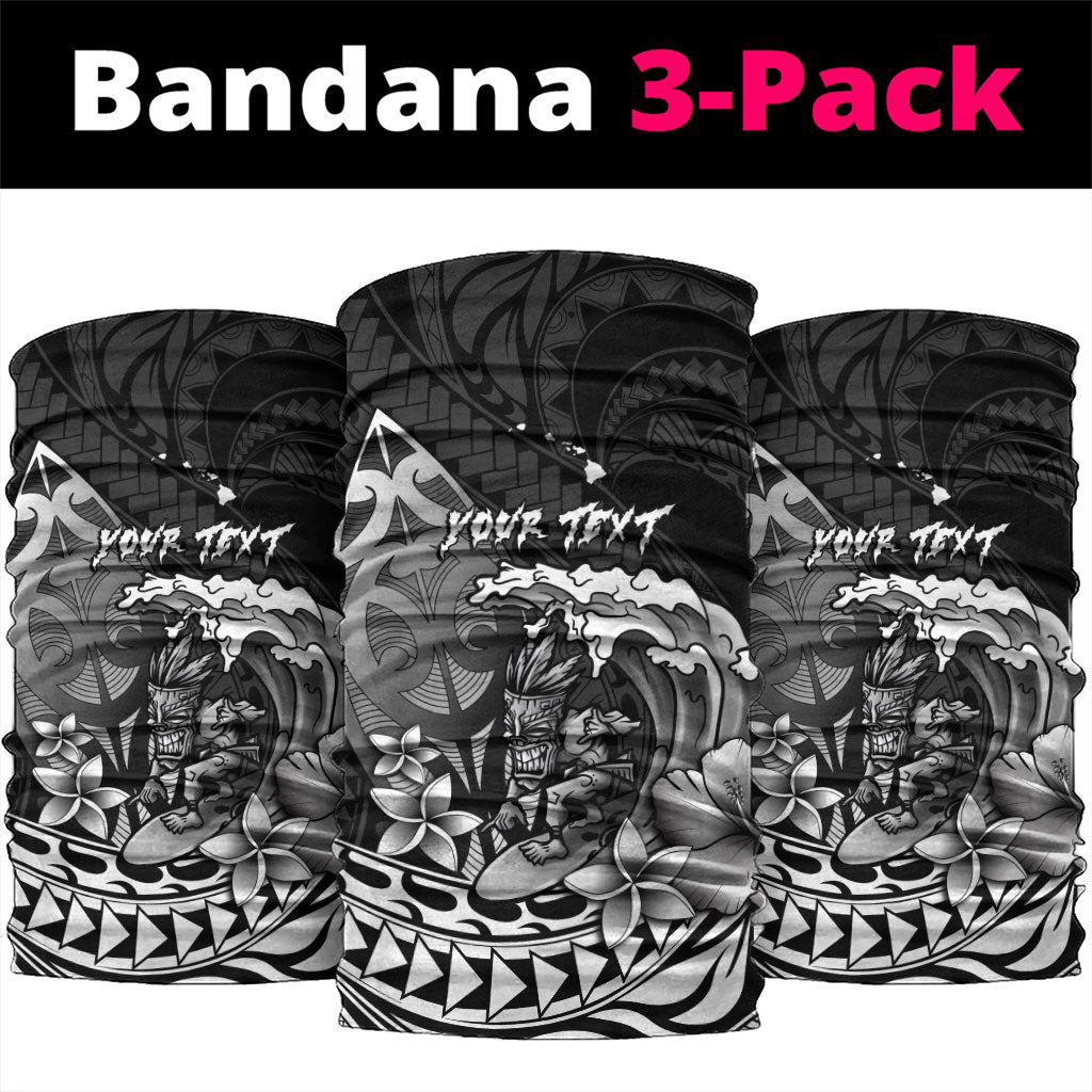 Hawaii Surfing Personalized Neck Gaiter Born To Surf Tiki Hawaiian Pattern