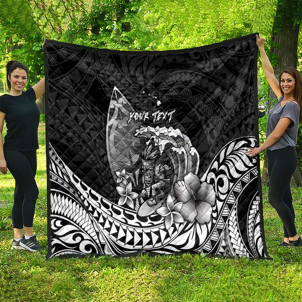 Hawaii Surfing Personalized Quilt Born To Surf Tiki Hawaiian Pattern LT14 - Polynesian Pride