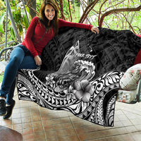 Hawaii Surfing Personalized Quilt Born To Surf Tiki Hawaiian Pattern LT14 - Polynesian Pride
