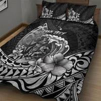 Hawaii Surfing Personalized Quilt Bed Set Born To Surf Tiki Hawaiian Pattern LT14 - Polynesian Pride