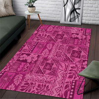 Hawaii Rainforest Beach Tropical Flowers Area Rug LT14 Pink - Polynesian Pride