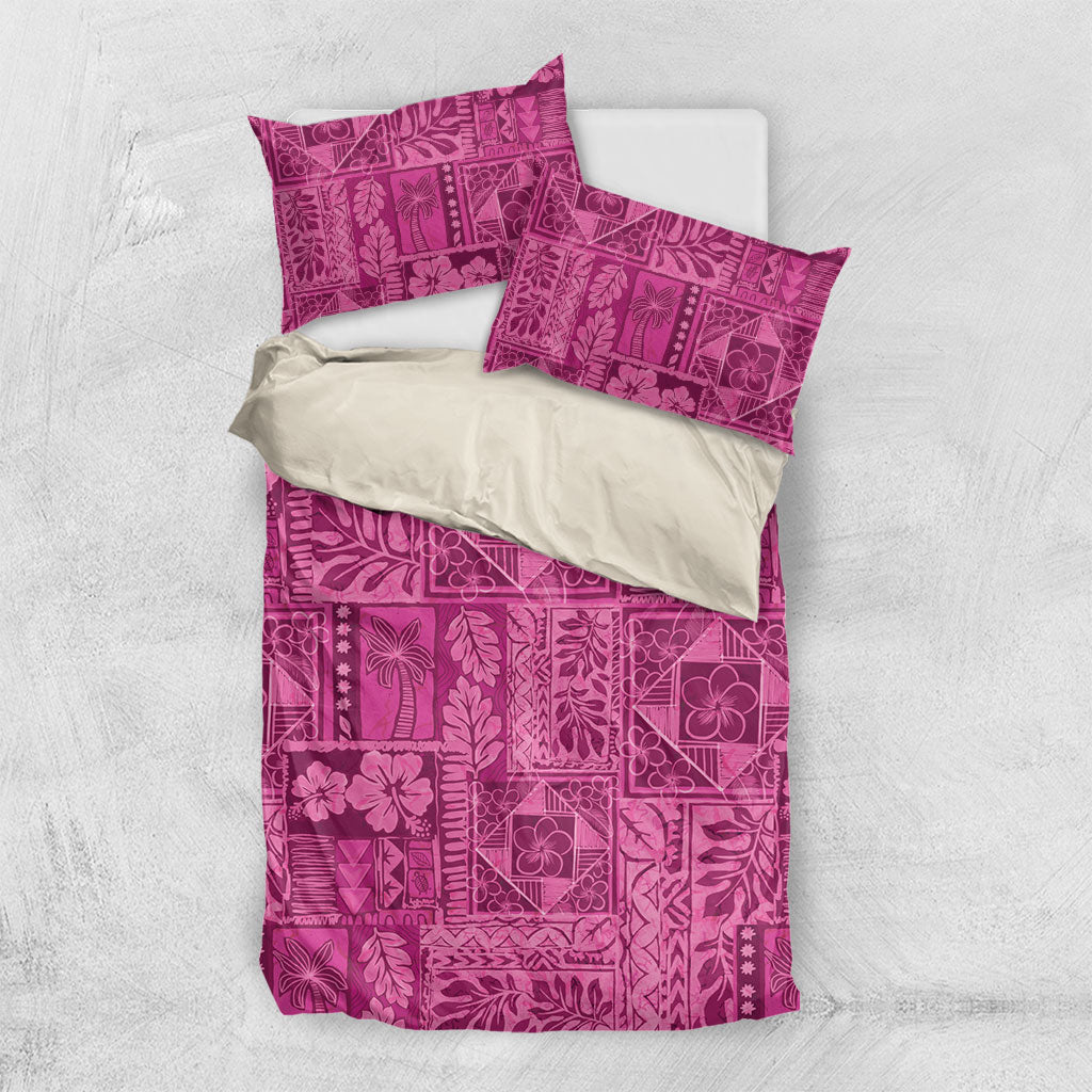 Hawaii Rainforest Beach Tropical Flowers Bedding Set LT14 US Twin 172cm x 218cm Pink - Polynesian Pride
