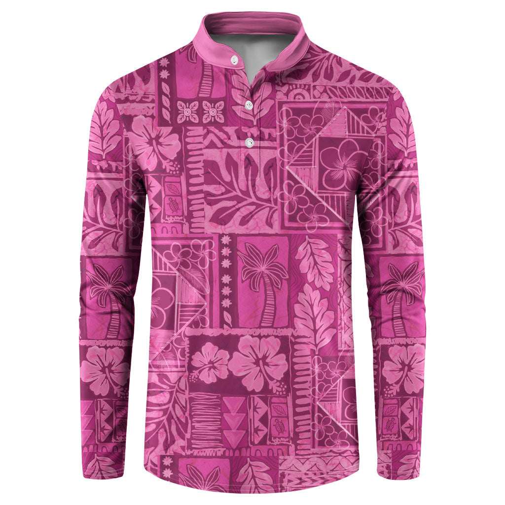 Hawaii Rainforest Beach Tropical Flowers Button Sweatshirt
