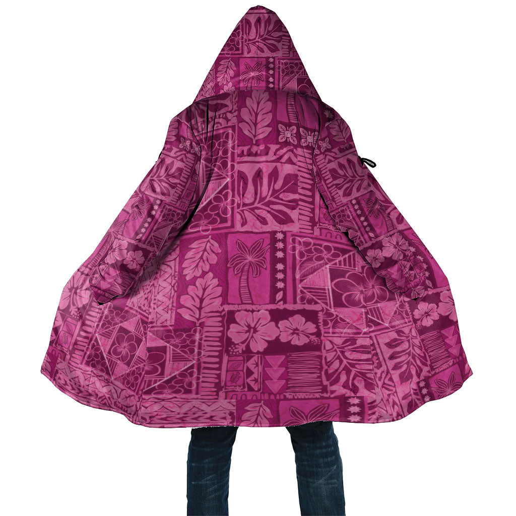 Hawaii Rainforest Beach Tropical Flowers Cloak LT14 Unisex Pink - Polynesian Pride