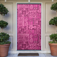 Hawaii Rainforest Beach Tropical Flowers Door Cover LT14 Pink - Polynesian Pride