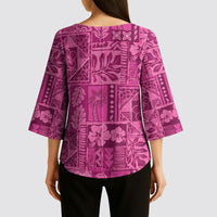 Hawaii Rainforest Beach Tropical Flowers Kimono Sleeve Blouse LT14 - Polynesian Pride