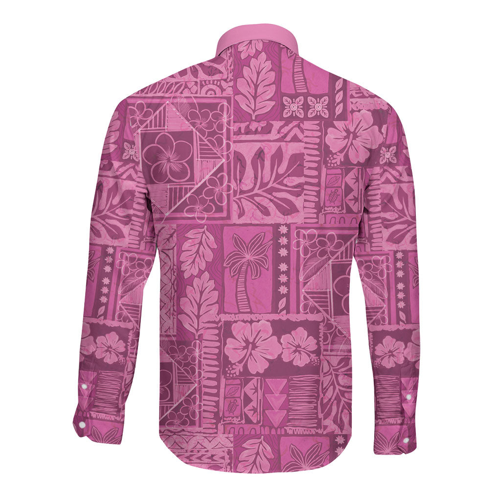 Hawaii Rainforest Beach Tropical Flowers Long Sleeve Button Shirt LT14 - Polynesian Pride
