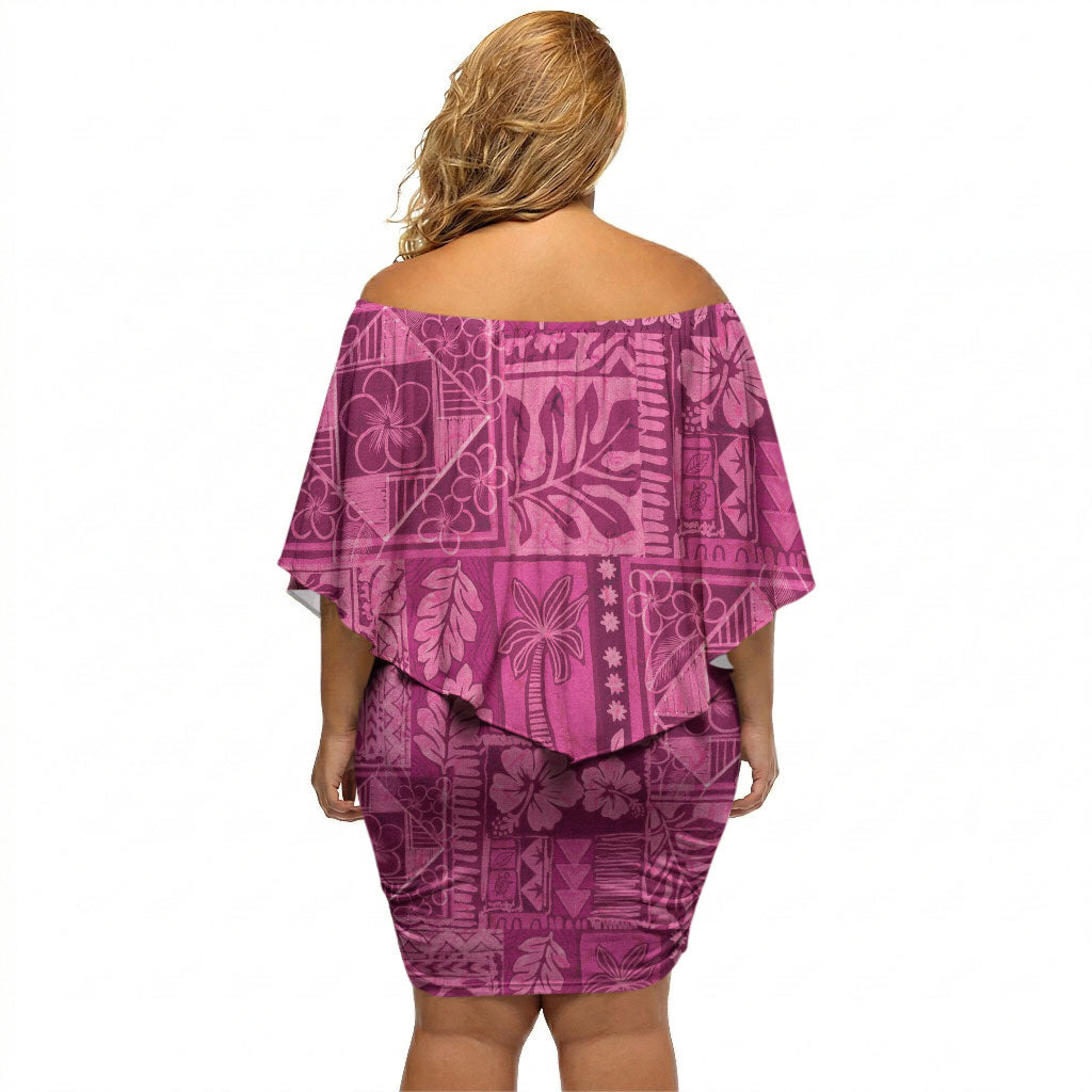 Hawaii Rainforest Beach Tropical Flowers Off Shoulder Short Dress LT14 - Polynesian Pride
