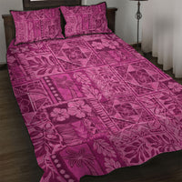 Hawaii Rainforest Beach Tropical Flowers Quilt Bed Set LT14 Pink - Polynesian Pride