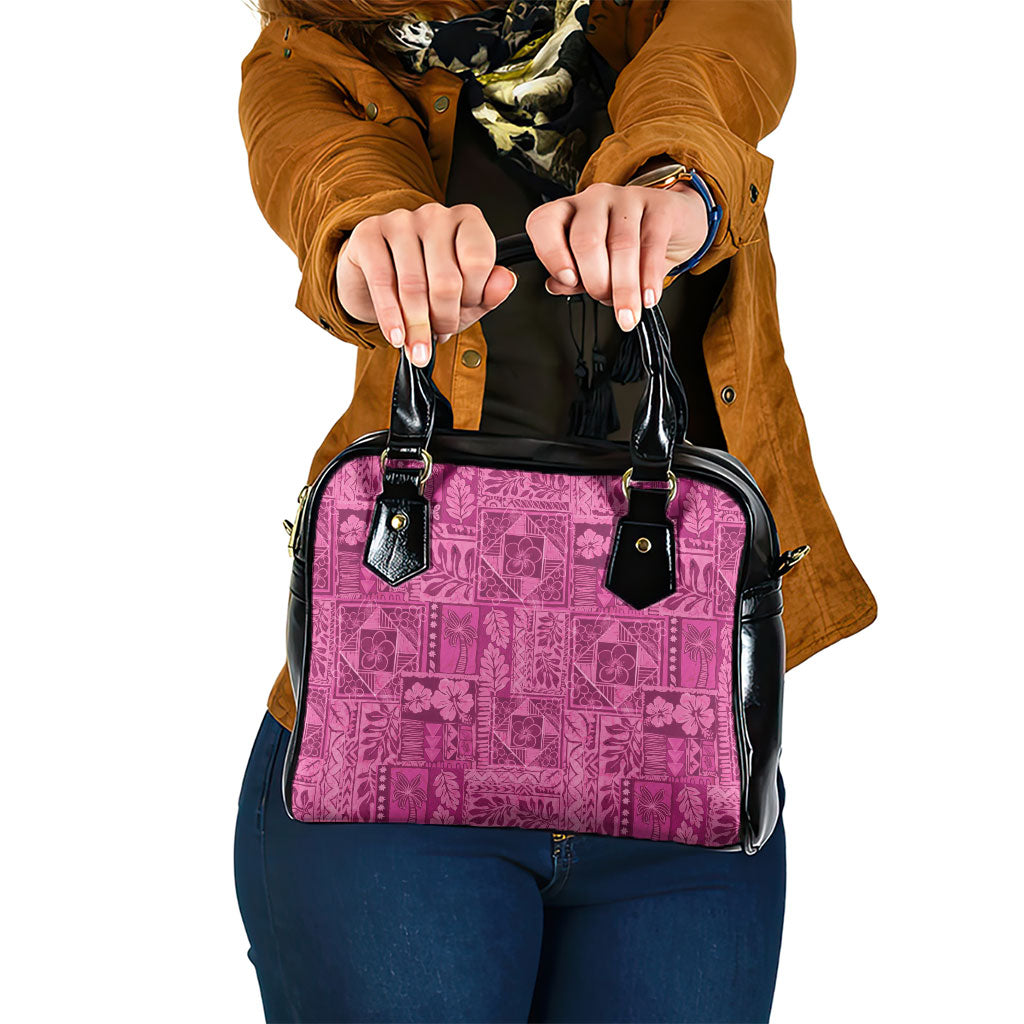 Hawaii Rainforest Beach Tropical Flowers Shoulder Handbag LT14 One Size Pink - Polynesian Pride