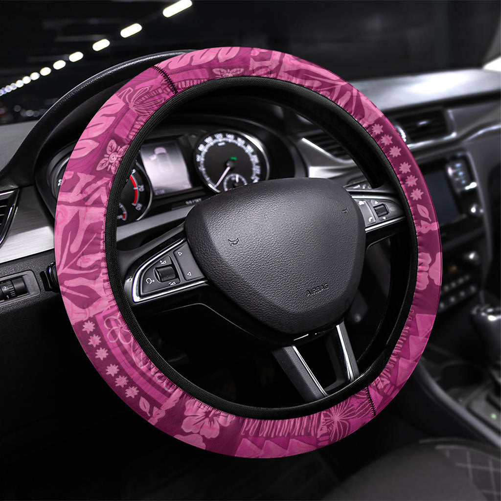 Hawaii Rainforest Beach Tropical Flowers Steering Wheel Cover