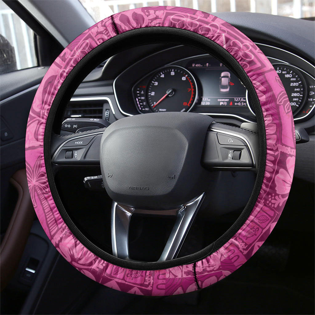 Hawaii Rainforest Beach Tropical Flowers Steering Wheel Cover LT14 - Polynesian Pride