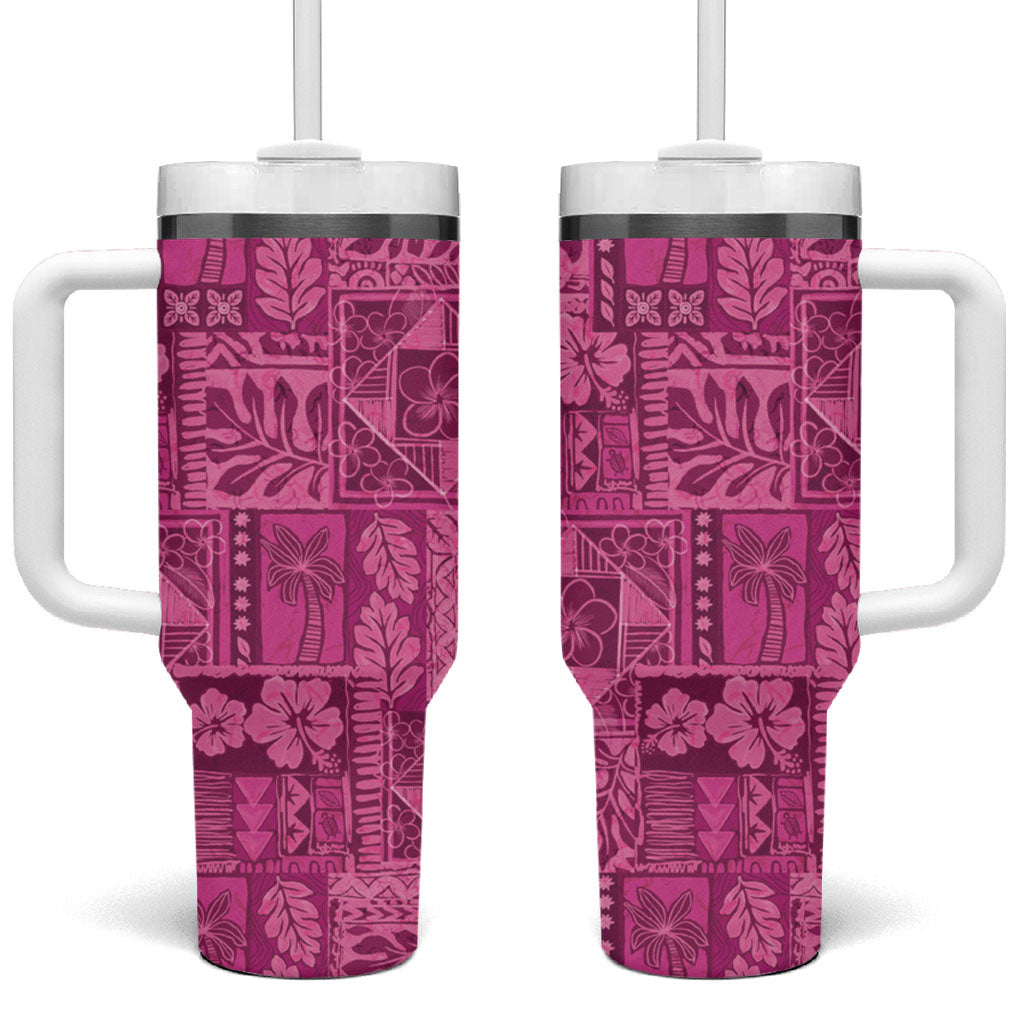 Hawaii Rainforest Beach Tropical Flowers Tumbler With Handle
