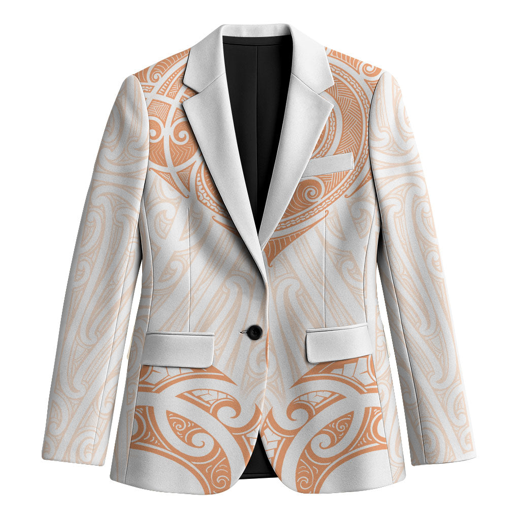 New Zealand Manta Ray Tattoo Blazer Aotearoa Maori Haehae Orange
