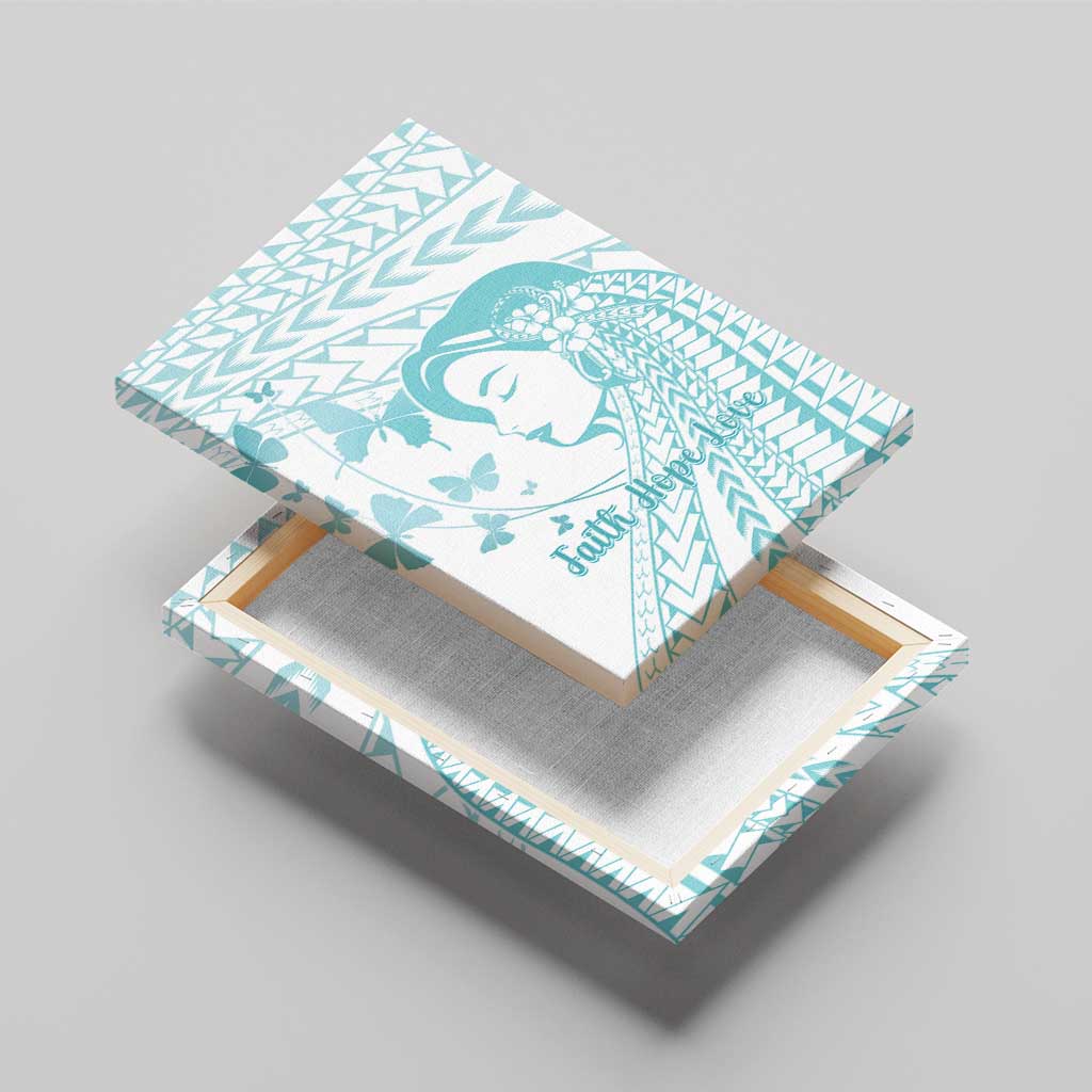 Polynesia Cervical Cancer Awareness Month Canvas Wall Art Polynesian Women Faith Hope Love!