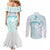 Polynesia Cervical Cancer Awareness Month Couples Matching Mermaid Dress and Long Sleeve Button Shirt Polynesian Women Faith Hope Love!
