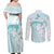 Polynesia Cervical Cancer Awareness Month Couples Matching Off Shoulder Maxi Dress and Long Sleeve Button Shirt Polynesian Women Faith Hope Love!