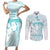 Polynesia Cervical Cancer Awareness Month Couples Matching Short Sleeve Bodycon Dress and Long Sleeve Button Shirt Polynesian Women Faith Hope Love!