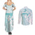 Polynesia Cervical Cancer Awareness Month Couples Matching Summer Maxi Dress and Long Sleeve Button Shirt Polynesian Women Faith Hope Love!