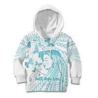 Polynesia Cervical Cancer Awareness Month Kid Hoodie Polynesian Women Faith Hope Love!
