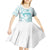 Polynesia Cervical Cancer Awareness Month Kid Short Sleeve Dress Polynesian Women Faith Hope Love!
