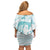 Polynesia Cervical Cancer Awareness Month Off Shoulder Short Dress Polynesian Women Faith Hope Love!