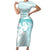 Polynesia Cervical Cancer Awareness Month Short Sleeve Bodycon Dress Polynesian Women Faith Hope Love!