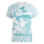 Polynesia Cervical Cancer Awareness Month Women V-Neck T-Shirt Polynesian Women Faith Hope Love!
