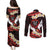 Polynesia AIDS Awareness Month Couples Matching Puletasi and Long Sleeve Button Shirt Take The Rights Path Polynesian Pattern