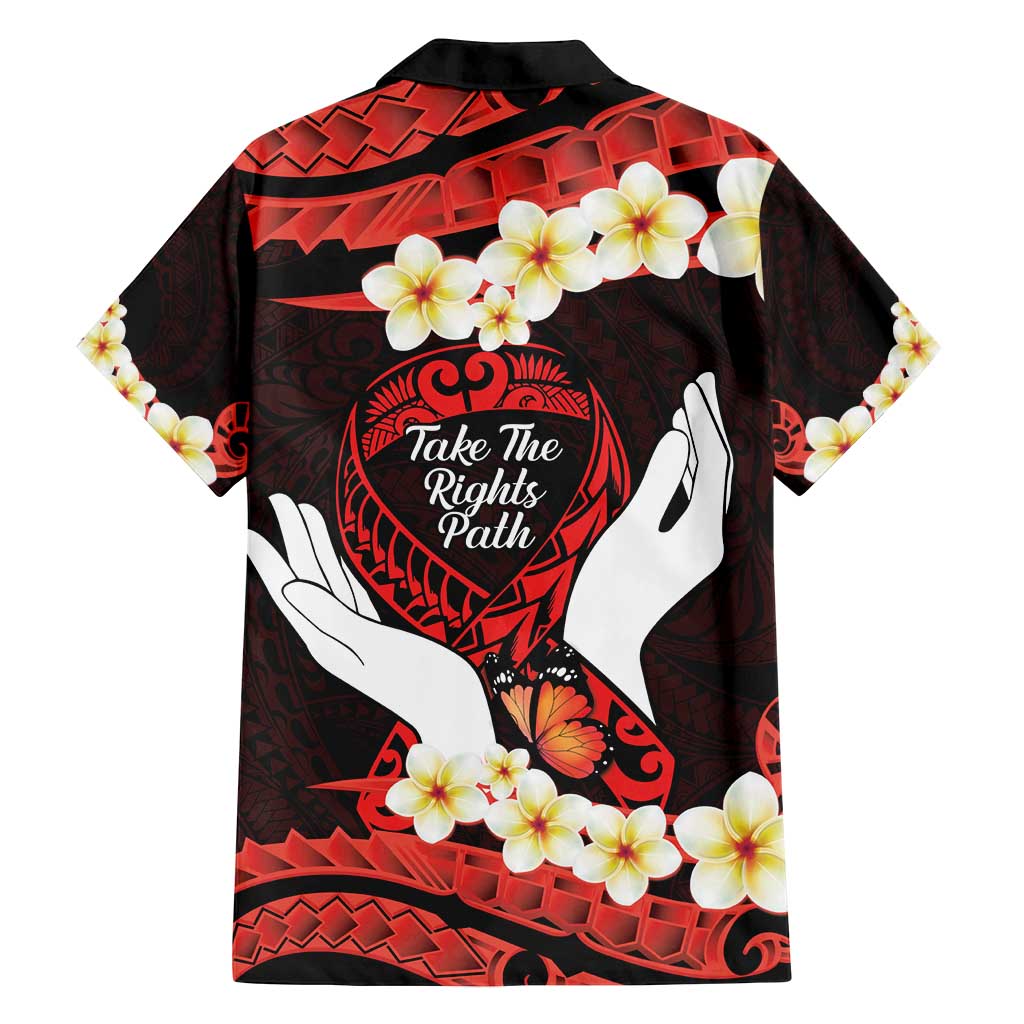 Polynesia AIDS Awareness Month Family Matching Summer Maxi Dress and Hawaiian Shirt Take The Rights Path Polynesian Pattern