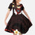 Polynesia AIDS Awareness Month Kid Short Sleeve Dress Take The Rights Path Polynesian Pattern