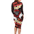 Polynesia AIDS Awareness Month Long Sleeve Bodycon Dress Take The Rights Path Polynesian Pattern