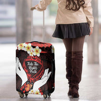 Polynesia AIDS Awareness Month Luggage Cover Take The Rights Path Polynesian Pattern