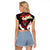 Polynesia AIDS Awareness Month Raglan Cropped T Shirt Take The Rights Path Polynesian Pattern