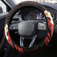 Polynesia AIDS Awareness Month Steering Wheel Cover Take The Rights Path Polynesian Pattern