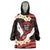 Polynesia AIDS Awareness Month Wearable Blanket Hoodie Take The Rights Path Polynesian Pattern