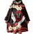 Polynesia AIDS Awareness Month Wearable Blanket Hoodie Take The Rights Path Polynesian Pattern