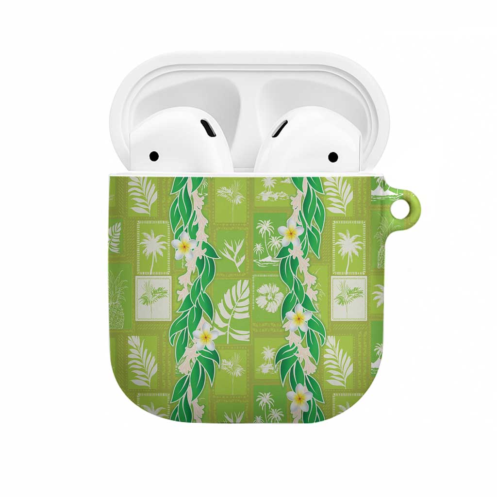 Aloha Hawaii Tuberose Lei AirPods Case Tropical Vibes Green Color - Polynesian Pride